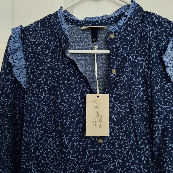 NWT Blue Floral Dress - Picture 3 of 3